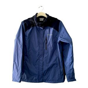Columbia Blue Hooded Zip Rain Jacket XL NWOT 6 0470